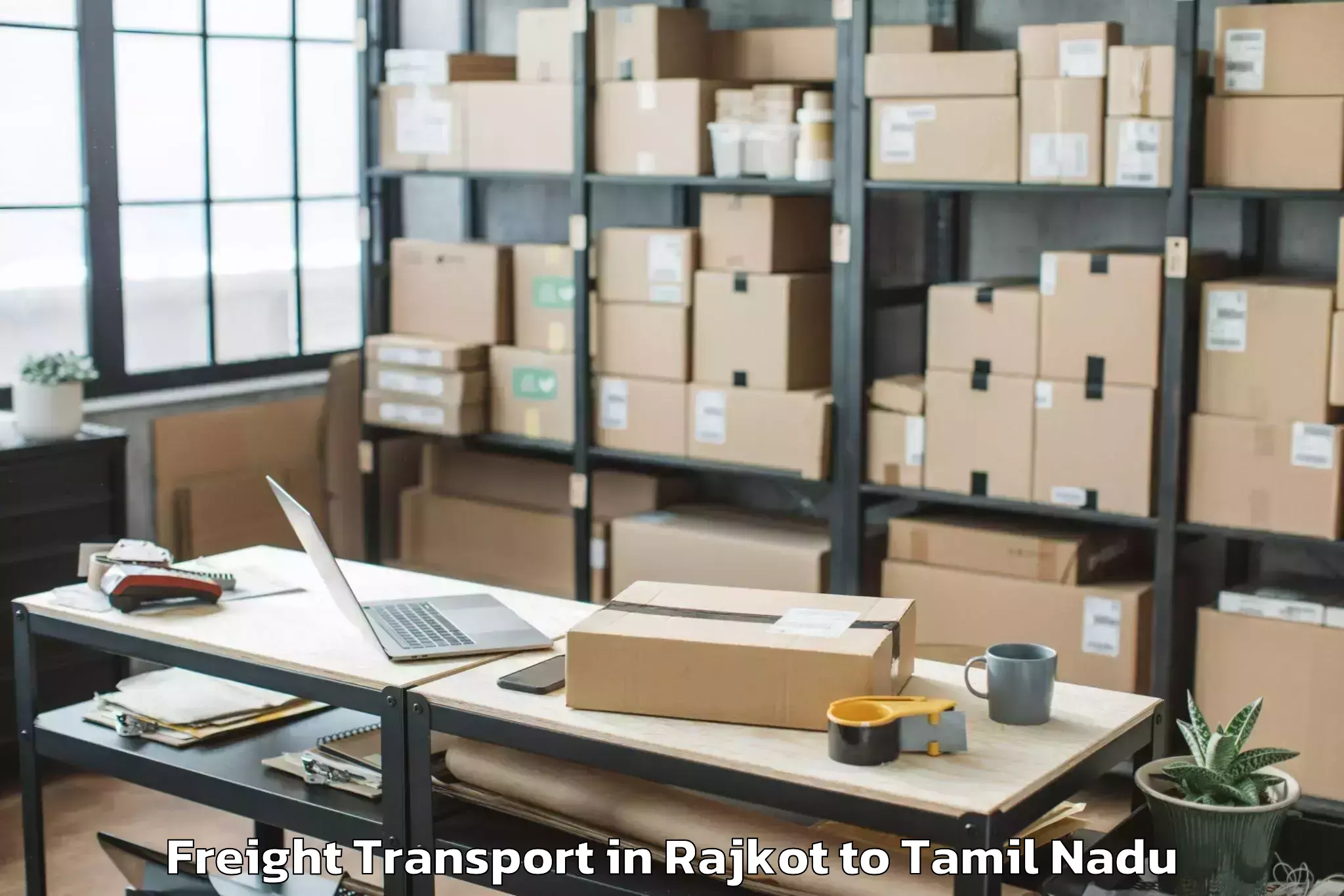 Top Rajkot to Arani Freight Transport Available